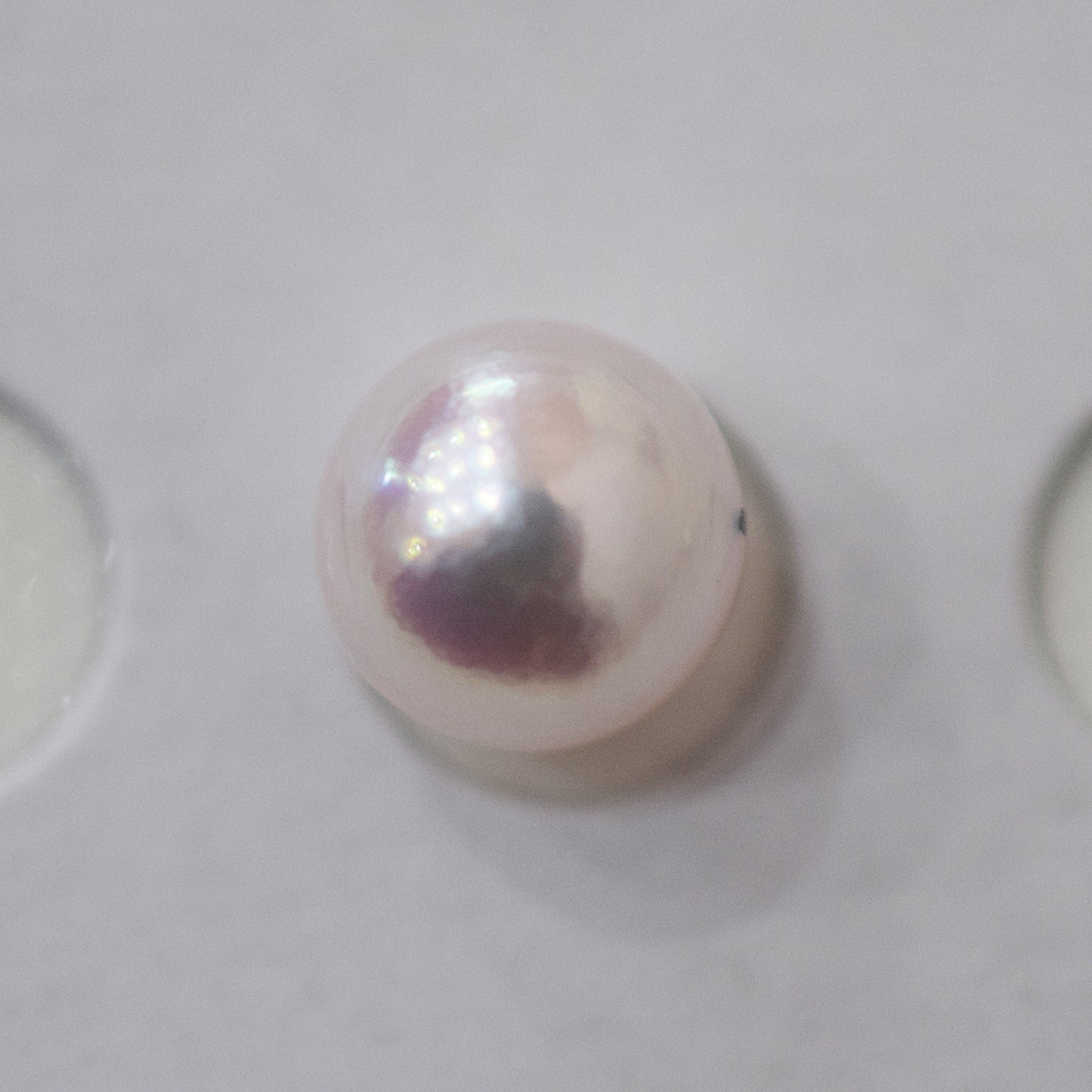 ［Custom-made］(1)White pink 7.5mm - 8mm akoya pearl Triangle Ear Cuff, (2)atural color 8.5mm - 9mm SV925 Ear Cuff