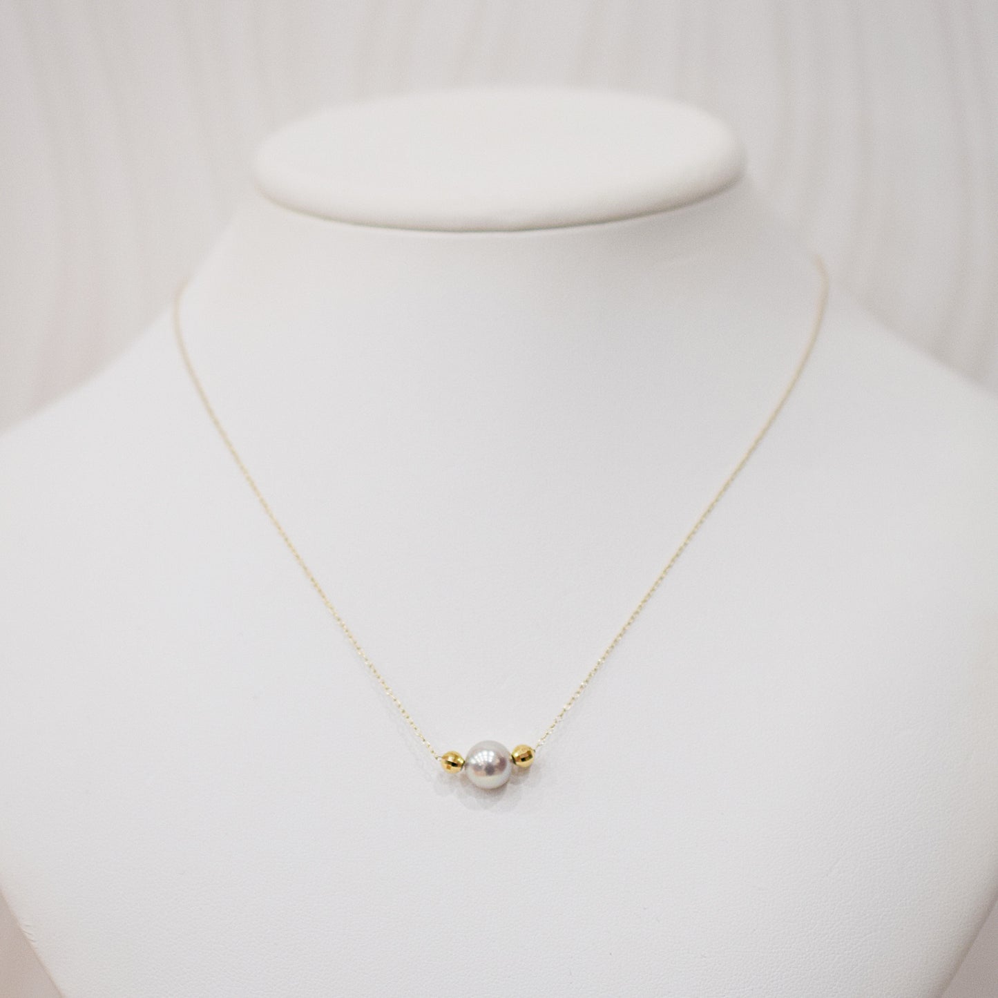Actual product Actual product 8mm Akoya Queen Certificate from the Pearl Science Laboratory Natural color necklace K18YG Japan reenspearl SS-330089