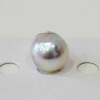 Actual product 10.4mm Necklace Natural color Seawater Real akoya Pearl Baroque Surgical Stainless Steel Japan reenspearl