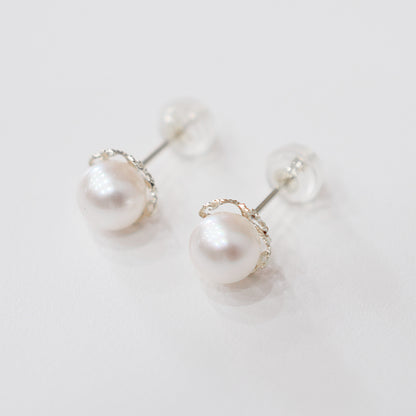 【K18YG / K14WG】Hanadama rank 6mm - 6.5mm Seawater Akoya Pearl White Pink Stud Earring Japan anniversary Japanese Seawater birthday 真珠 あこや 花珠級