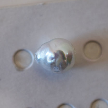 Actual product 10.8mm Necklace Natural color Seawater Real akoya Pearl Baroque Surgical Stainless Steel Japan reenspearl