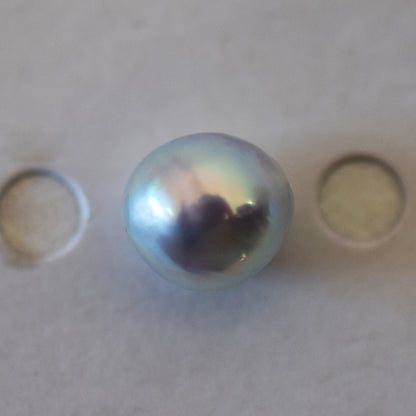Actual product 10mm Necklace Natural color Seawater Real akoya Pearl Baroque Surgical Stainless Steel Japan reenspearl