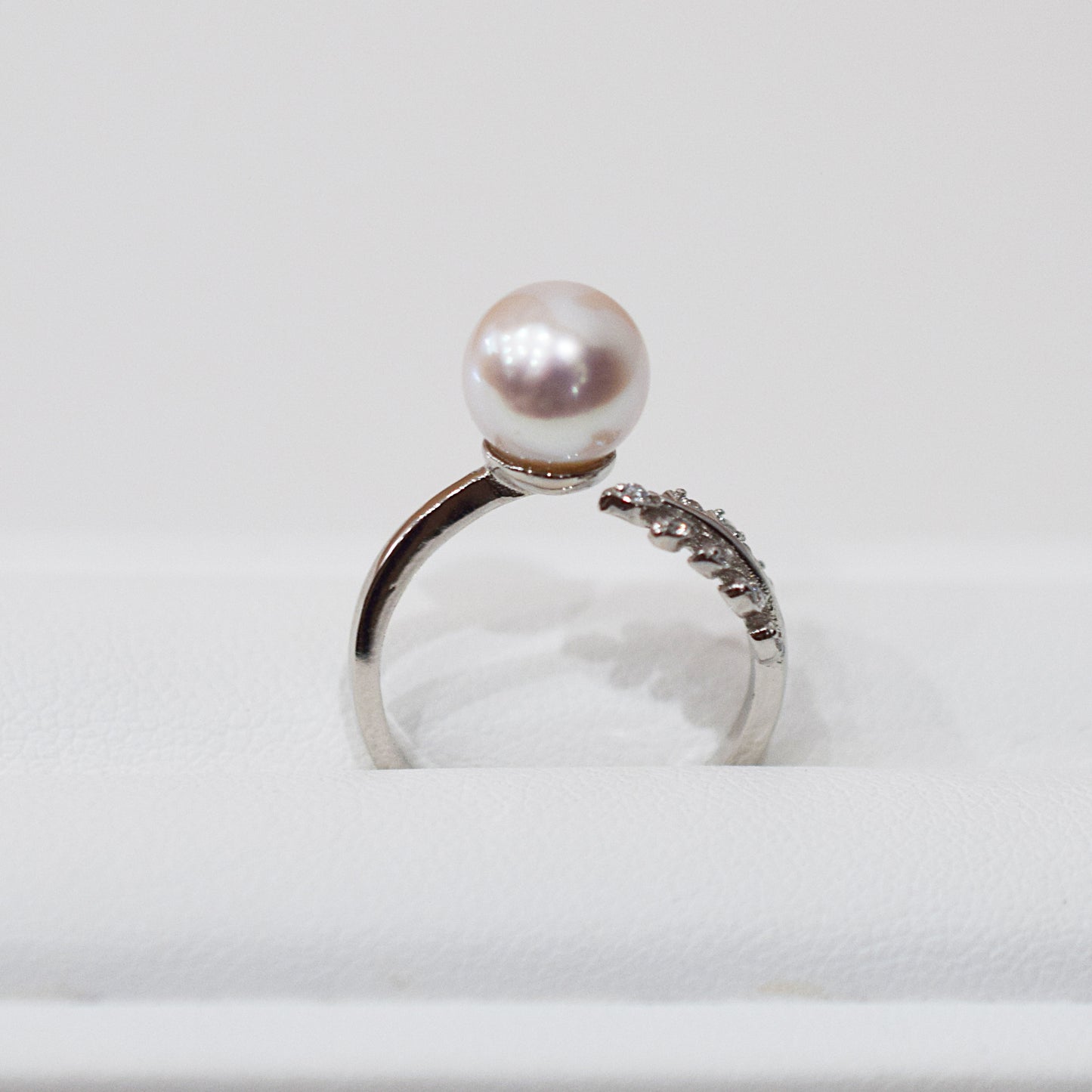 Actual product Rare White pink 8mm - 8.5mm Ring Sea Real Akoya Pearl From Japan SV925 Silver reenspearl akoyapearl