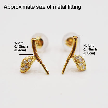 Hanadama rank Whitepink 7.5mm - 8.5mm Earring Diamond 0.02ct Seawater Real Akoya Pearl Japan anniversary Earring K18YG Japanese Wedding Jewelry reenspearl