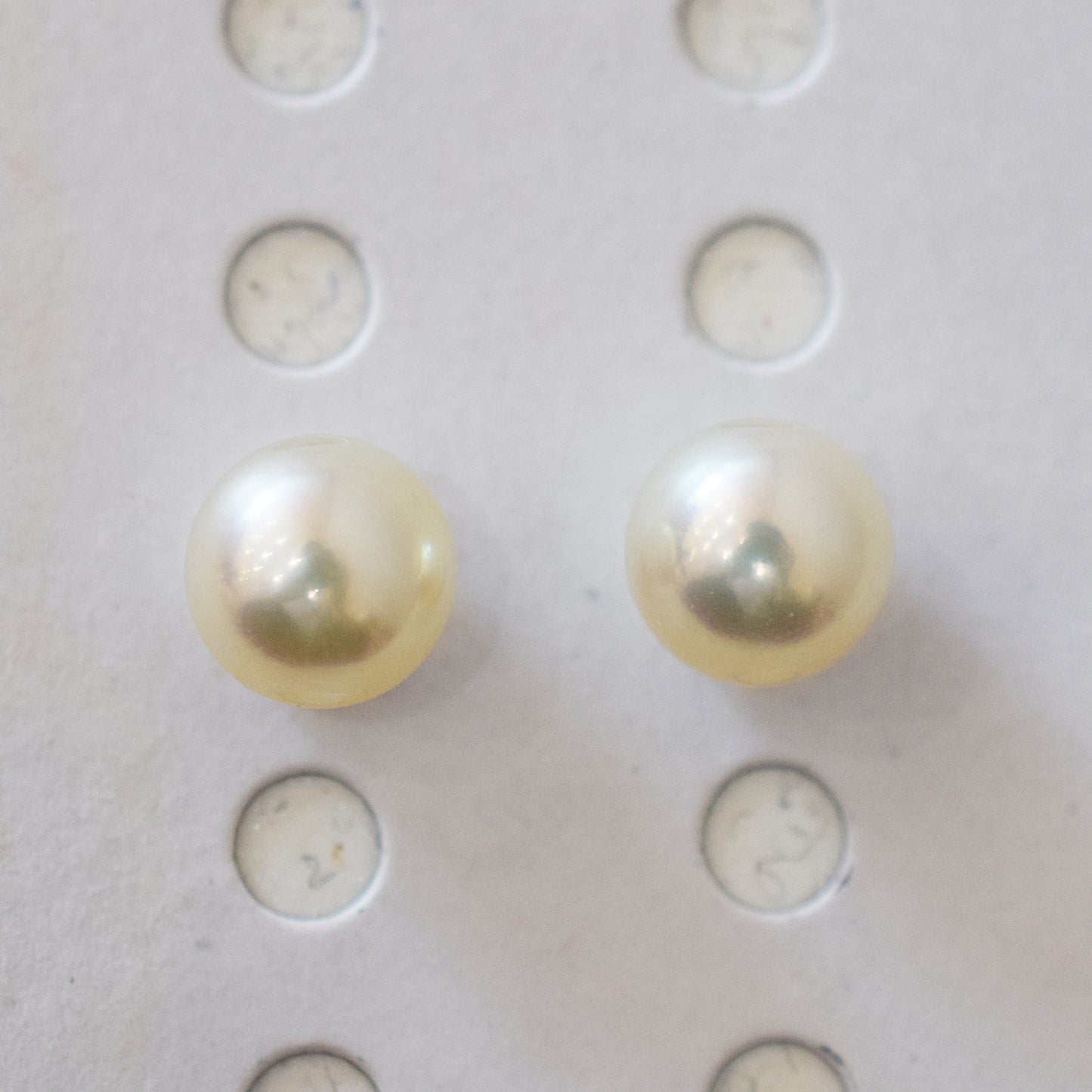 <SALE> Limited to actual item 9mm - 9.5mm Natural color Sea Real Akoya Pearl Earring back Only K18 Japanese akoyapearl reenspearl 日本 天草 真珠 あこや
