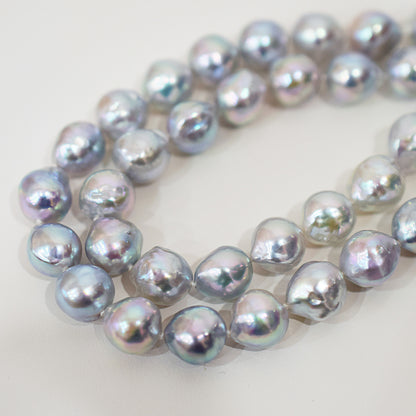 Limited to actual item Necklace Natural color Baroque 9mm - 10mm Akoya Pearl Japan 20.6inch starand choke