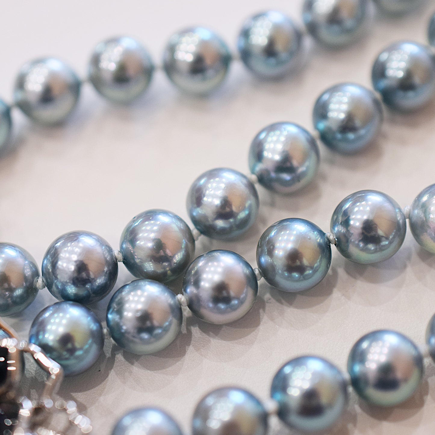 <SALE> Limited to actual item Necklace Cobalt Dyed color akoya pearl 8mm - 8.5mm Real Akoya Pearl From Japan 21.2inch starand choker reenspearl