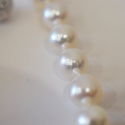 <SALE> Limited to actual item 9mm - 9.5mm White pink Semi round 〜 Baroque SV925 21cm 8.26inch Akoya Pearl Bracelet From Japan AkoyaPearl