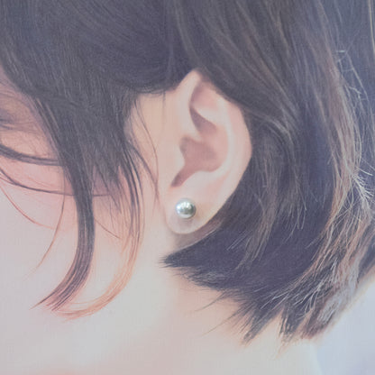 Actual product Whitepink 9mm - 9.5mm Seawater Akoya Pearl Stud Earring K14WG From Japan Japanese Seawater reenspearl