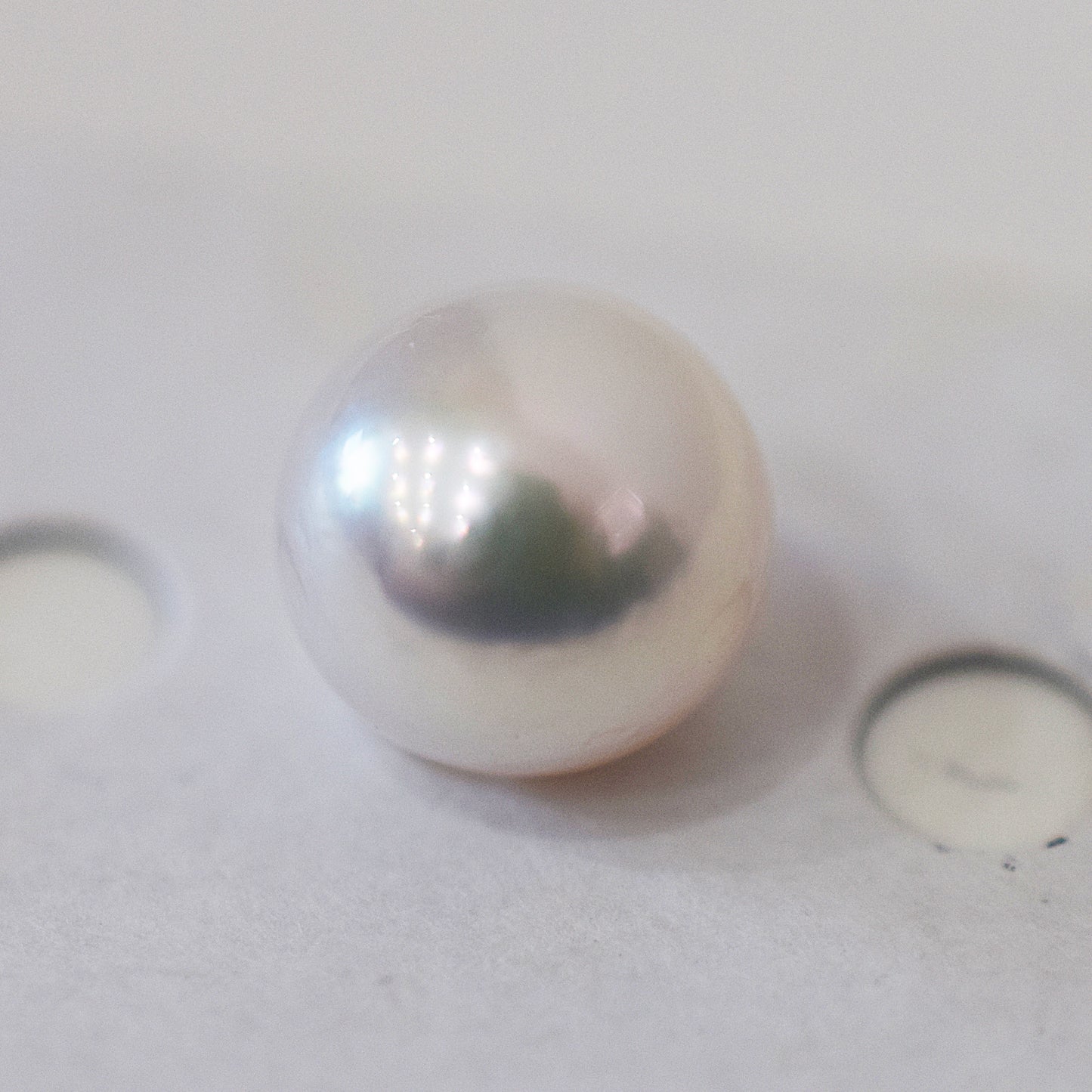 Pearl Science Laboratory Sorting Rose white pink 9.4mm Sea Real Akoya Loose 1pc Japan Japanese Seawater akoyapearl