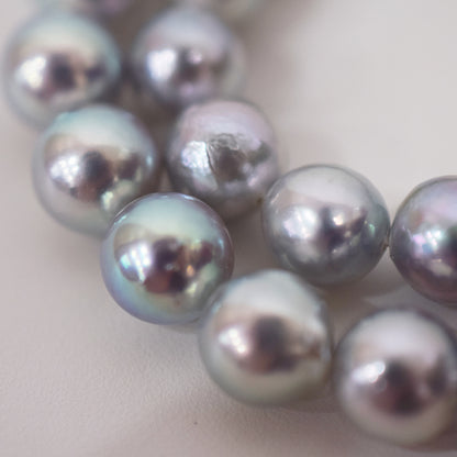 Limited to actual item Necklace Natural color Baroque 8mm - 9.5mm Real Akoya Pearl From Japan 16.5inch 42cm starand choker reenspearl