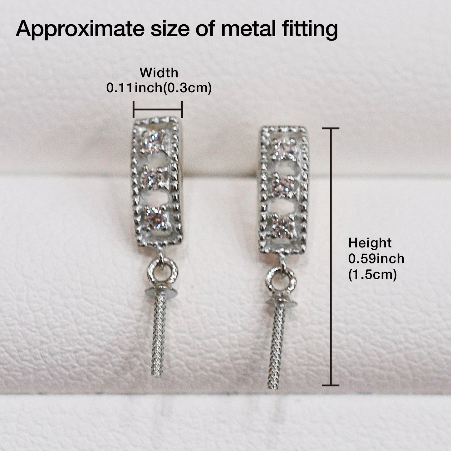 Only metal fittings K14WG stud earring Metal fitting Recommended for pearls 7mm - 9mm