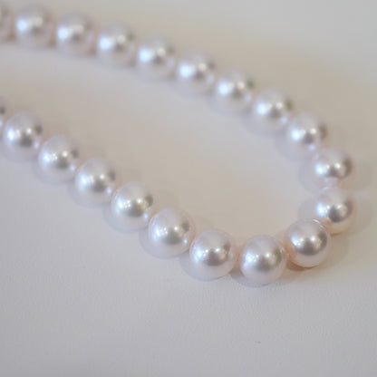 Actual product Hanadama rank white pink 8mm - 8.5mm Sea Real Akoya pearl strand choker necklace Japan Japanese Seawater Silver925