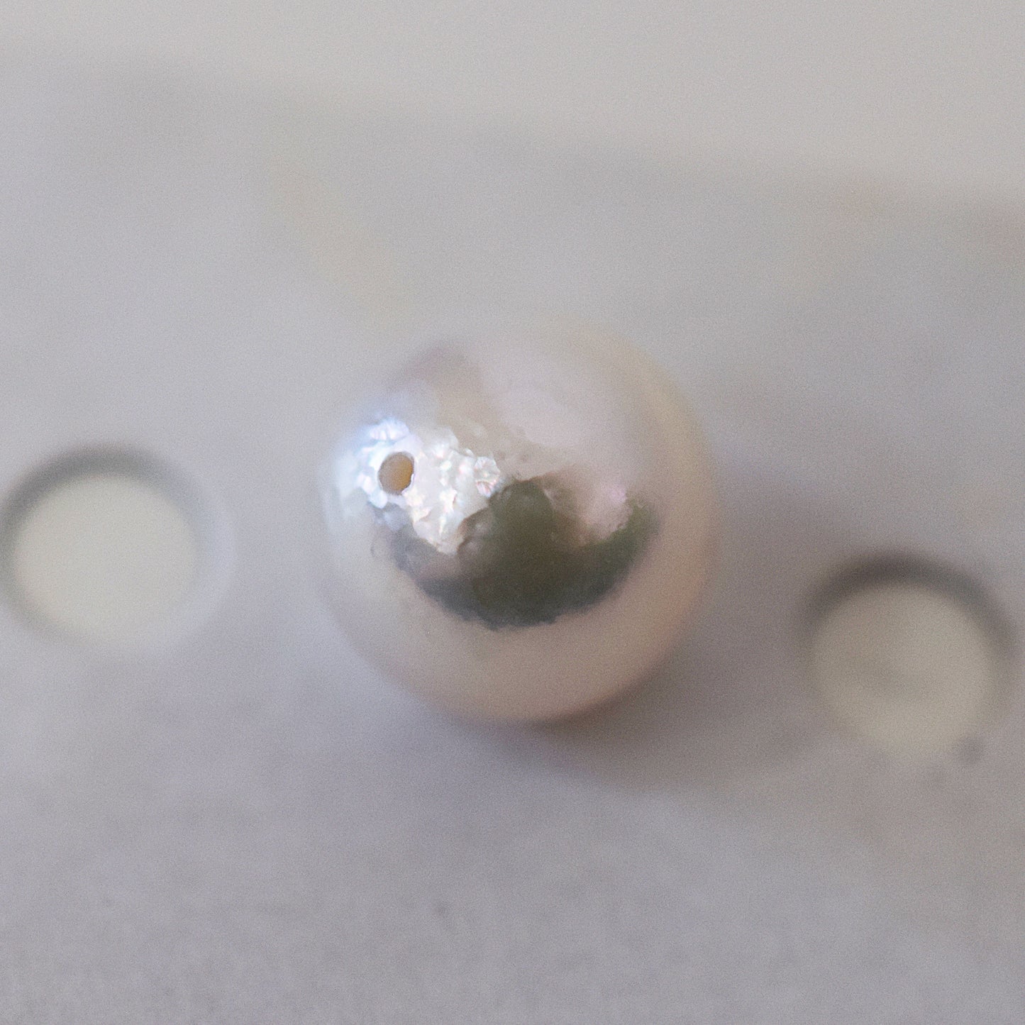 Pearl Science Laboratory Sorting Rose white pink 9.4mm Sea Real Akoya Loose 1pc Japan Japanese Seawater akoyapearl