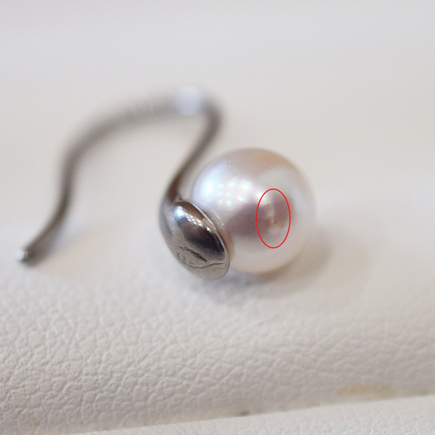 Actual product White pink akoya pearl 6mm - 6.5mm Surgical Stainless Steel Seawater Akoya Pearl Hook Earrings Japan