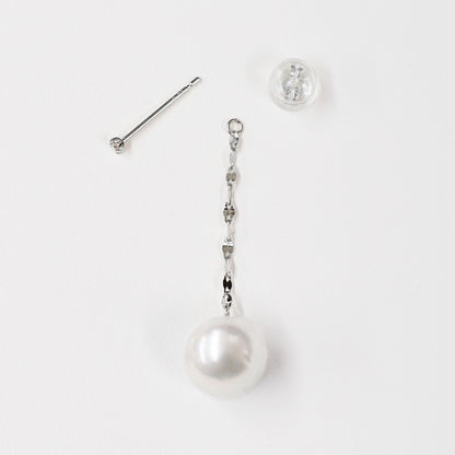 Hanadama rank K14WG 7.5mm - 9.5mm White pink Diamond 0.02ct Earring Real Akoya Pearl Japan Akoyapearl American あこや 真珠 珍珠 日本
