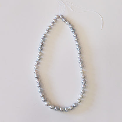 Limited to actual item Necklace Natural color Baroque 8mm - 9.5mm Real Akoya Pearl Japan 16.5inch 42cm starand Japanese choker reenspearl