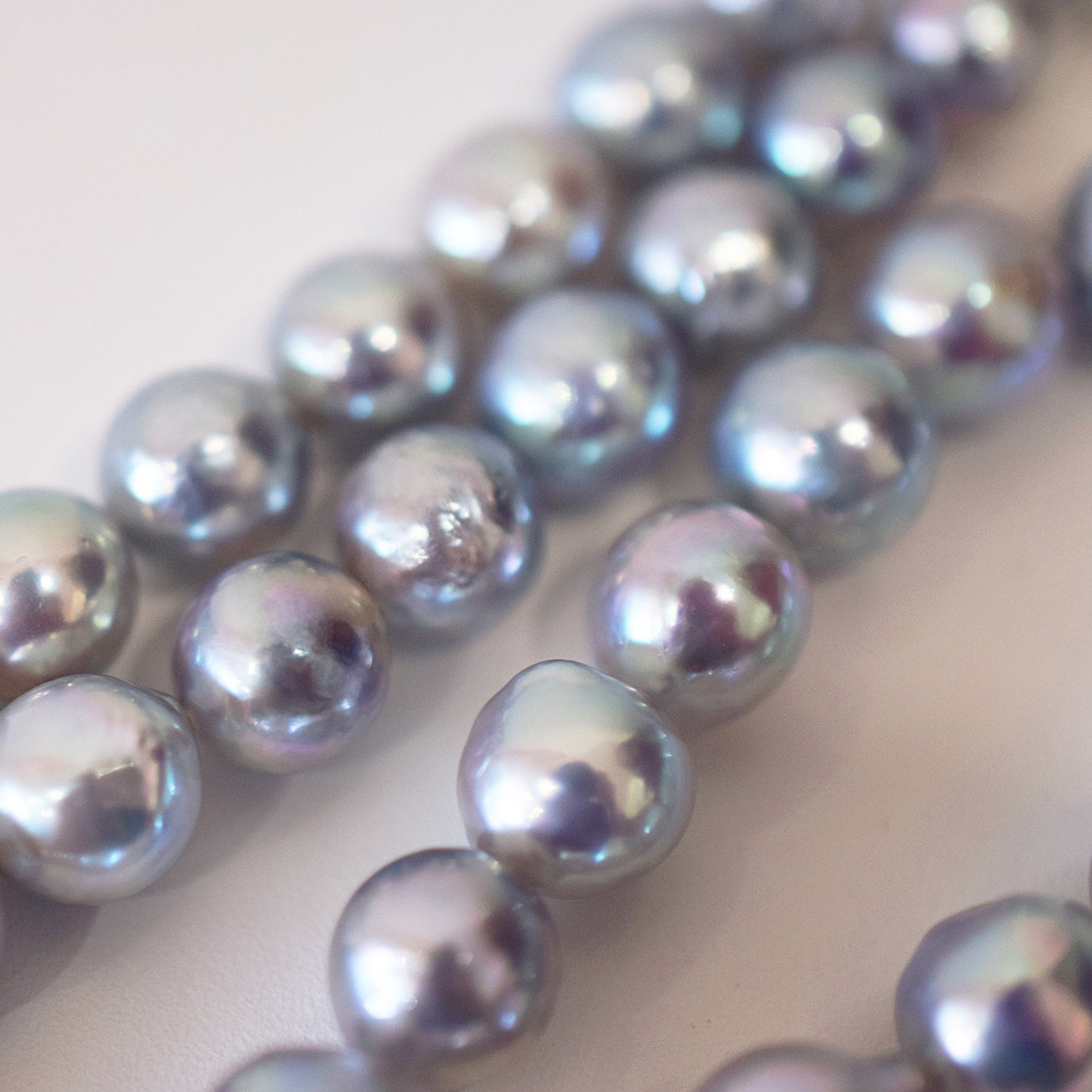Limited to actual item Necklace Natural color Baroque 8mm - 9.5mm Real Akoya Pearl Japan 16.5inch 42cm starand Japanese choker reenspearl