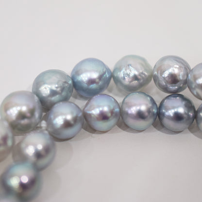 Limited to actual item Necklace Natural color Baroque 8mm - 9.5mm Real Akoya Pearl From Japan 16.5inch 42cm starand choker reenspearl