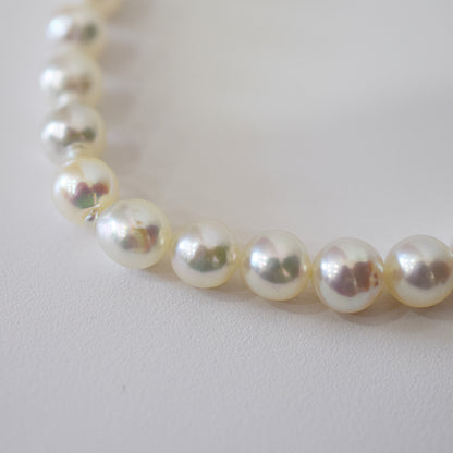 Actual product 6mm - 7mm Natural color Baroque Akoya Pearl Bracelet 7.28inch Japan AkoyaPearl SV925 Wedding Japanese Seawater