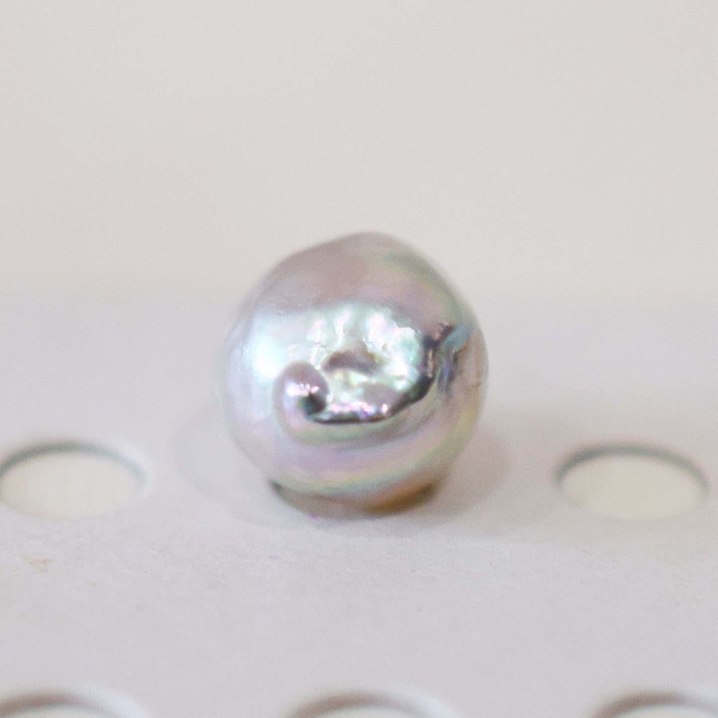 Actual product 9.9mm Necklace Natural color Seawater Real akoya Pearl Baroque Surgical Stainless Steel Japan reenspearl