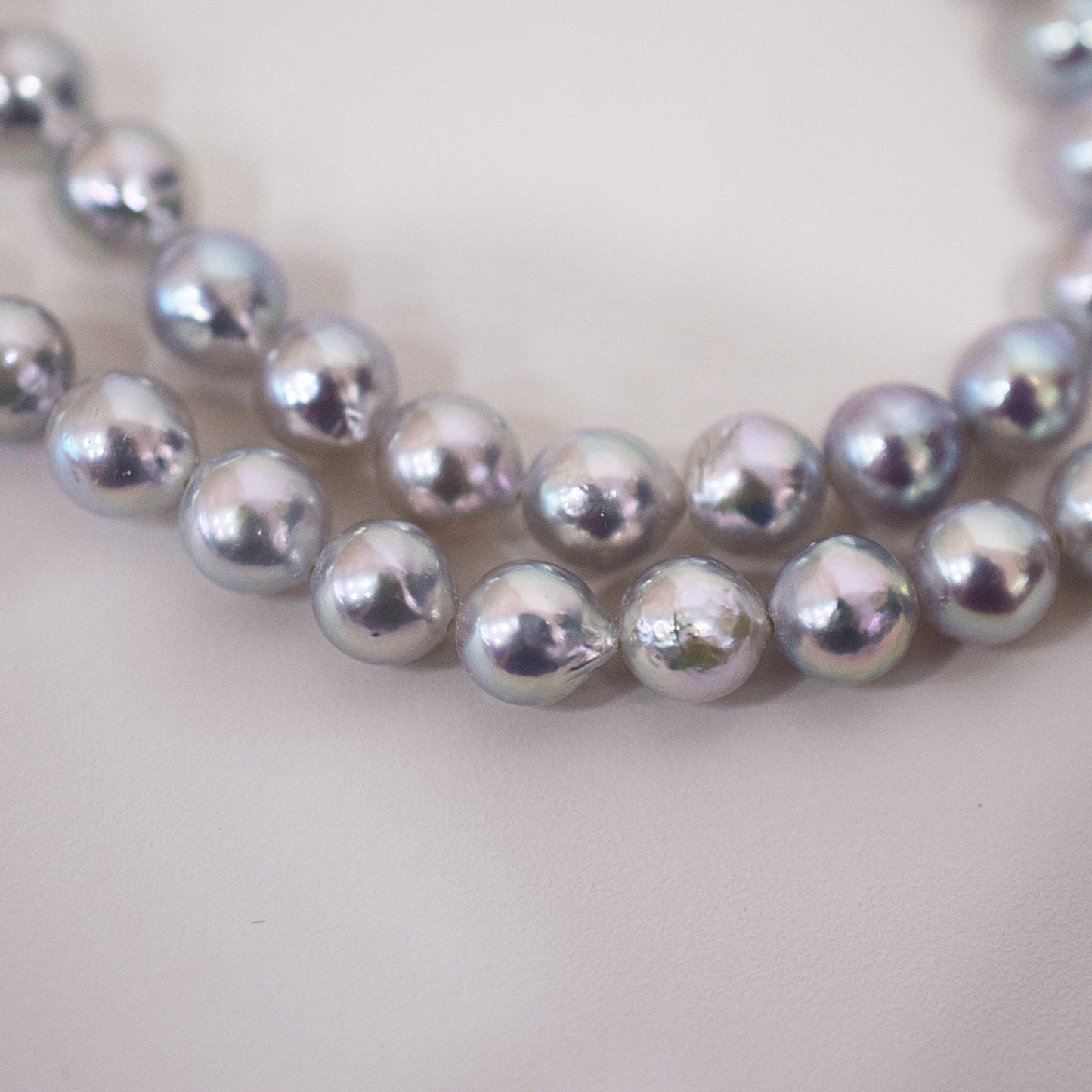 Actual product Necklace Natural color 6mm - 7.5mm Real Akoya Pearl From Japan 16.9inch 43cm starand choker reenspearl
