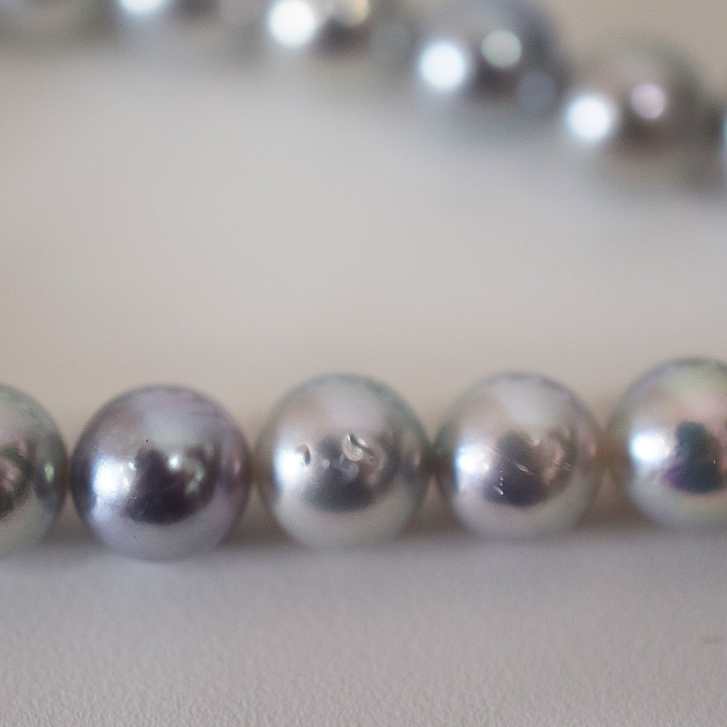 Limited to actual item Necklace Multi color Natural color Semi-round 8mm - 8.5mm Real Akoya Pearl Japan 16.1inch starand choker reenspearl