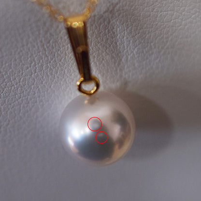 Limited to actual item White Pink pendant top Necklace 9mm - 9.5mm 14KGF Gold Filled 17.7inch Real Akoya Pearl Japan Akoyapearl reenspearl