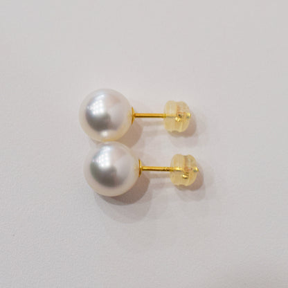 Actual product Rose Certificate from the Pearl Science Laboratory White pink 9mm - 9.5mm Akoya Earring Japan Seawater akoyapearl SK-204113