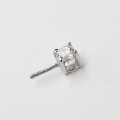 Only metal fittings 0.09ct K18WG Diamond Pendant top