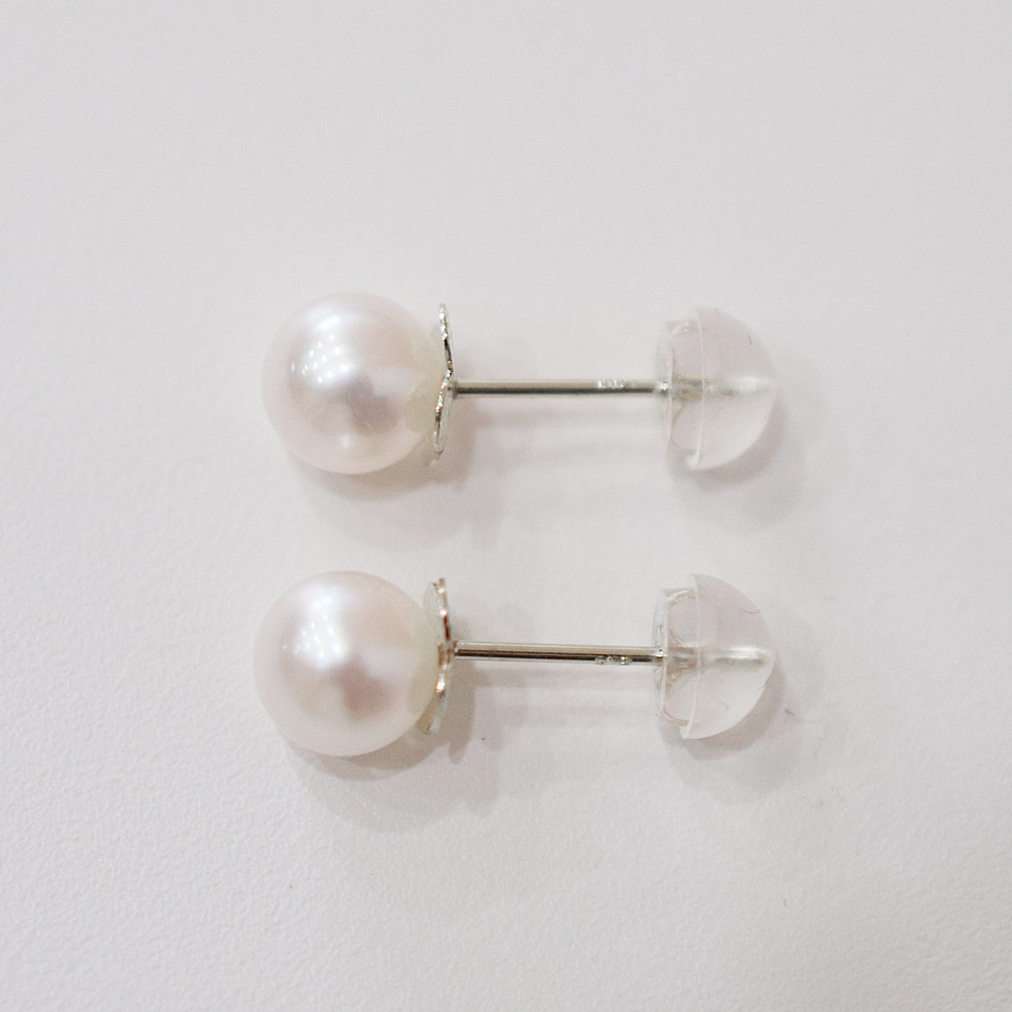 【K18YG / K14WG】Hanadama rank 6mm - 6.5mm Seawater Akoya Pearl White Pink Stud Earring Japan anniversary Japanese Seawater birthday 真珠 あこや 花珠級