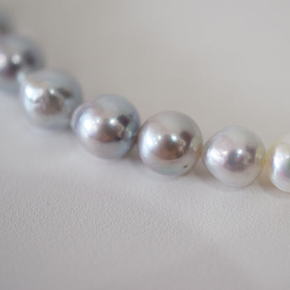 Actual product 6mm - 7mm Natural color Baroque Akoya Pearl Bracelet 6.29inch Japan AkoyaPearl SV925 Wedding Japanese Seawater