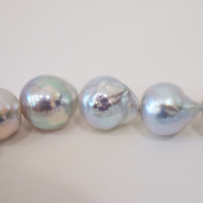 Limited to actual item Necklace Natural color Baroque 9mm - 10mm Real Akoya Pearl From Japan 17.5inch starand choker Japanese akoyapearl