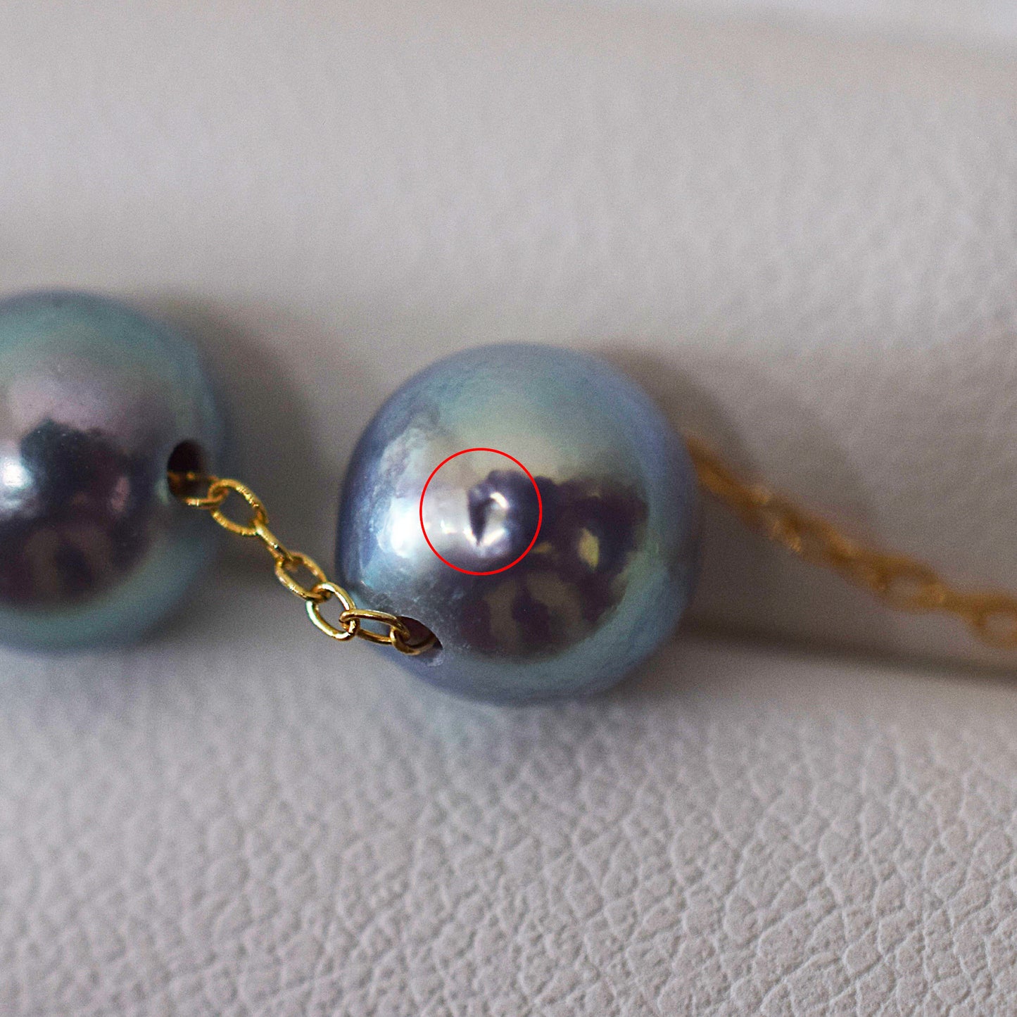 <SALE> Limited to actual item Cobalt Baroque Necklace 8mm - 8.5mm 14KGF Gold Filled Real Akoya Pearl Japan Akoyapearl 17.7inch Japanese reenspearl