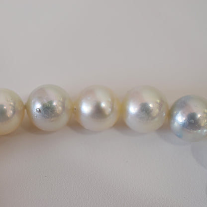 Limited to actual item 9mm - 9.5mm Natural color Multi Semi-round ~ Baroque Akoya Pearl Bracelet From Japan AkoyaPearl Stainless 7.08inch Wedding Japanese Magnet
