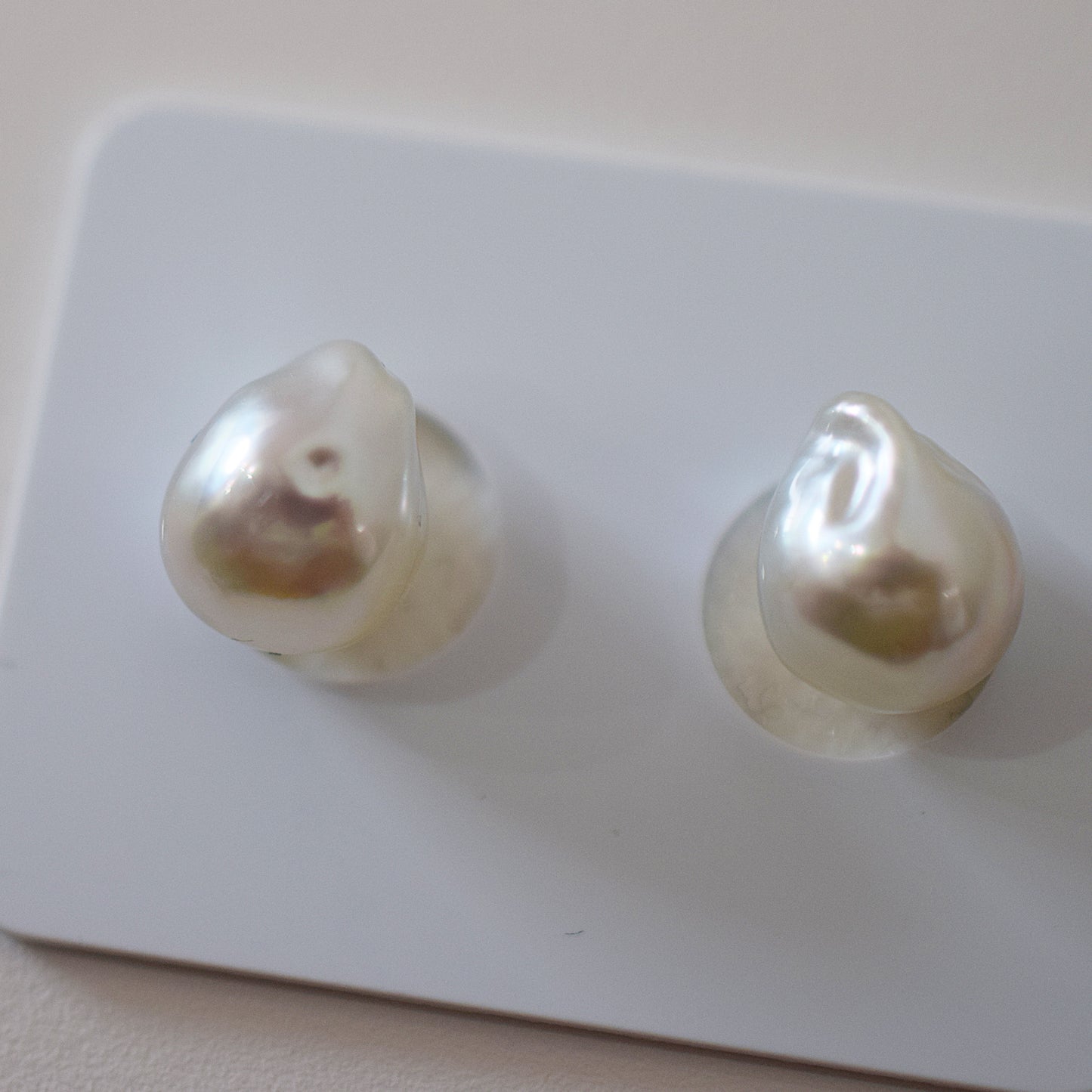 Actual product Natural color akoya pearl Baroque pearl 10.5mm - 11mm 18K 14K Surgical Stainless Steel stud Earrings Japan