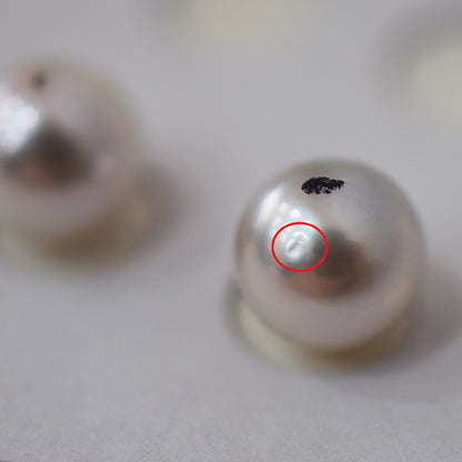A rank Natural color 8mm -  8.5mm 1pair 2pc Loose Real akoya pearl Japan Japanese Seawater reenspearl あこや 真珠 日本