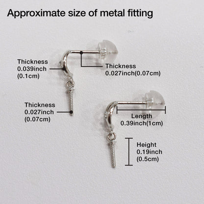 Only metal fittings K14WG stud earring Metal fitting Recommended for pearls 7mm - 9mm