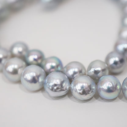 Limited to actual item Necklace Natural color Baroque 8mm - 9.5mm Real Akoya Pearl From Japan 16.5inch 42cm starand choker reenspearl