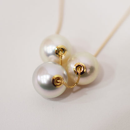 Actual product Actual product 8.8mm - 9.4mm Rose Certificate from the Pearl Science Laboratory Natural color necklace K18YG Japan reenspearl SK-439294