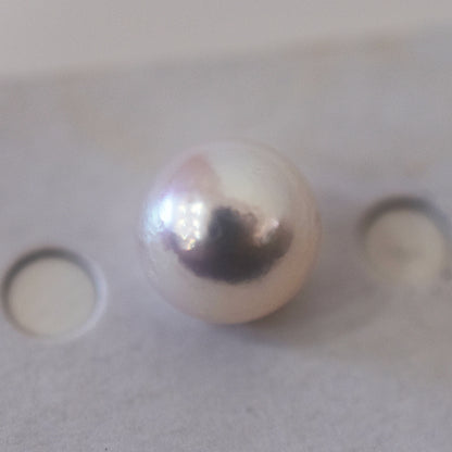 Pearl Science Laboratory Sorting Rose white pink 9.4mm Sea Real Akoya Loose 1pc Japan Japanese Seawater akoyapearl