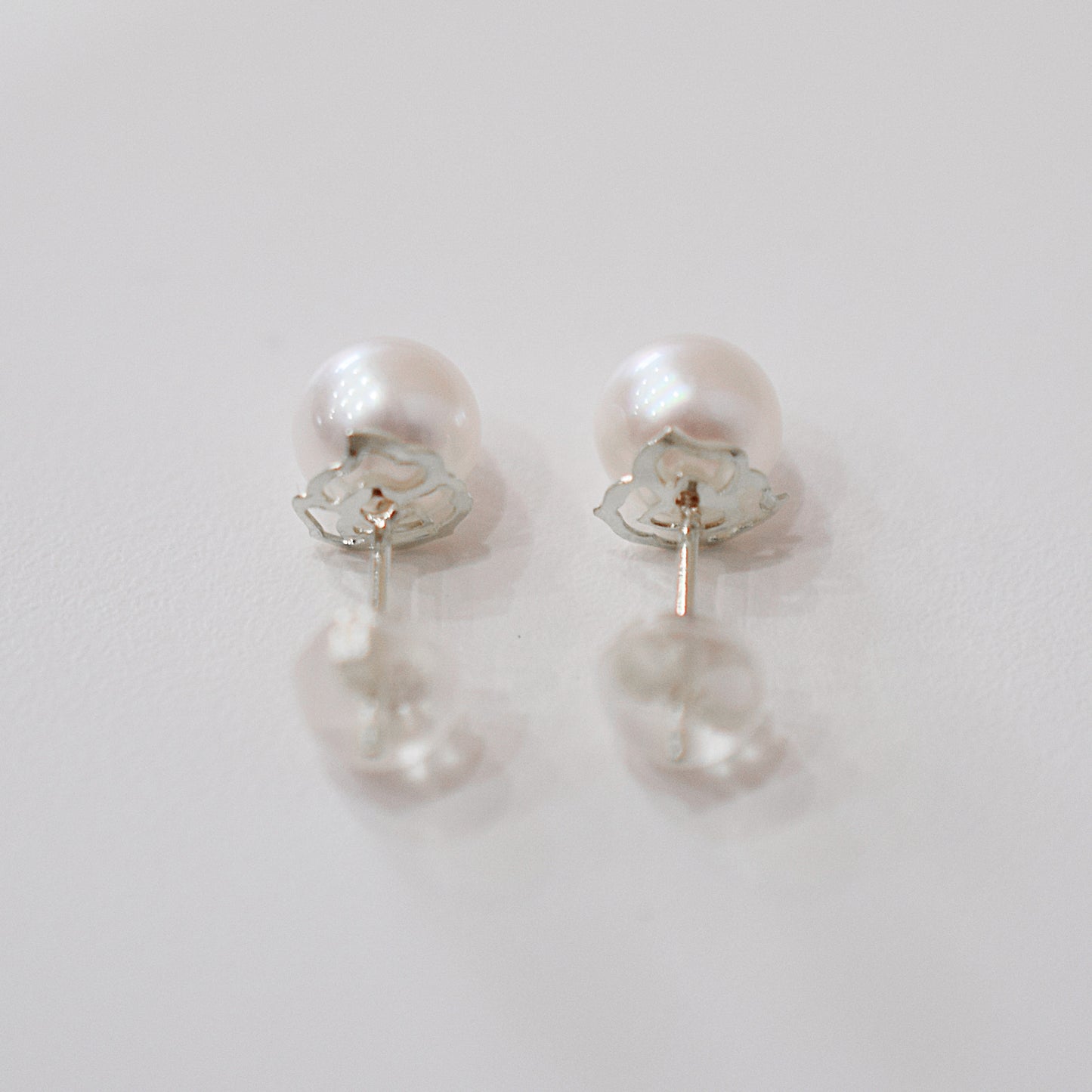 【K18YG / K14WG】Hanadama rank 6mm - 6.5mm Seawater Akoya Pearl White Pink Stud Earring Japan anniversary Japanese Seawater birthday 真珠 あこや 花珠級
