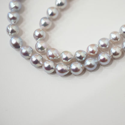 Actual product Necklace Natural color 6mm - 7.5mm Real Akoya Pearl From Japan 16.9inch 43cm starand choker reenspearl