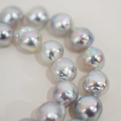 Limited to actual item Necklace Natural color Baroque 9mm - 10mm Akoya Pearl Japan 19.6inch starand choker