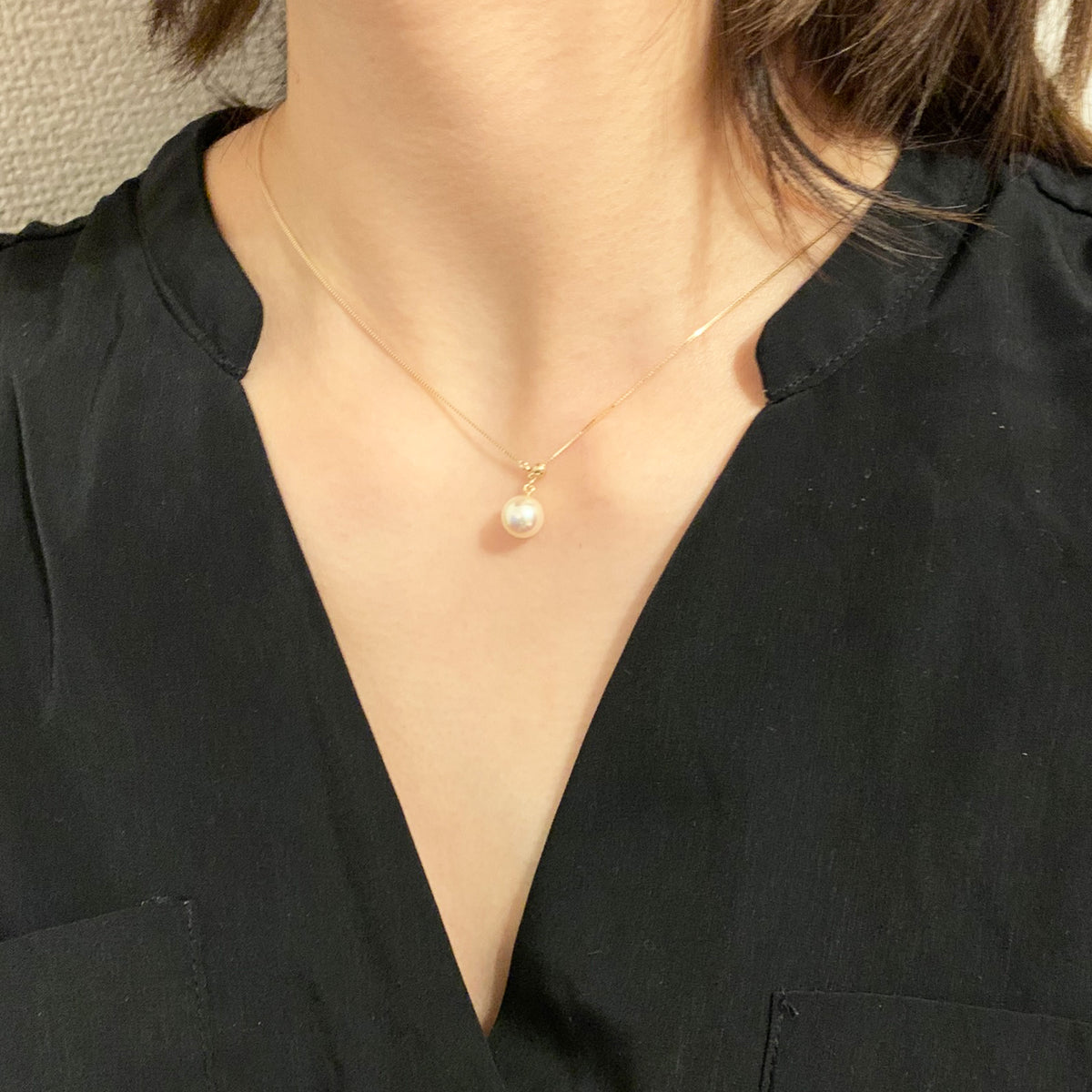 【K10 / K18 / Pt850】Rare White pink 7.5mm - 8.5mm Seawater Real Akoya Pearl Venetian necklace AkoyaPearl Japan あこや 真珠