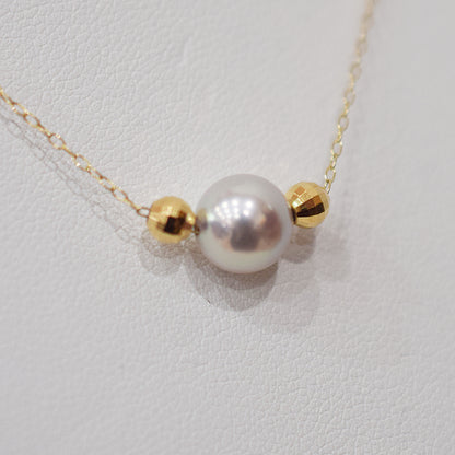 Actual product Actual product 8mm Akoya Queen Certificate from the Pearl Science Laboratory Natural color necklace K18YG Japan reenspearl SS-330089