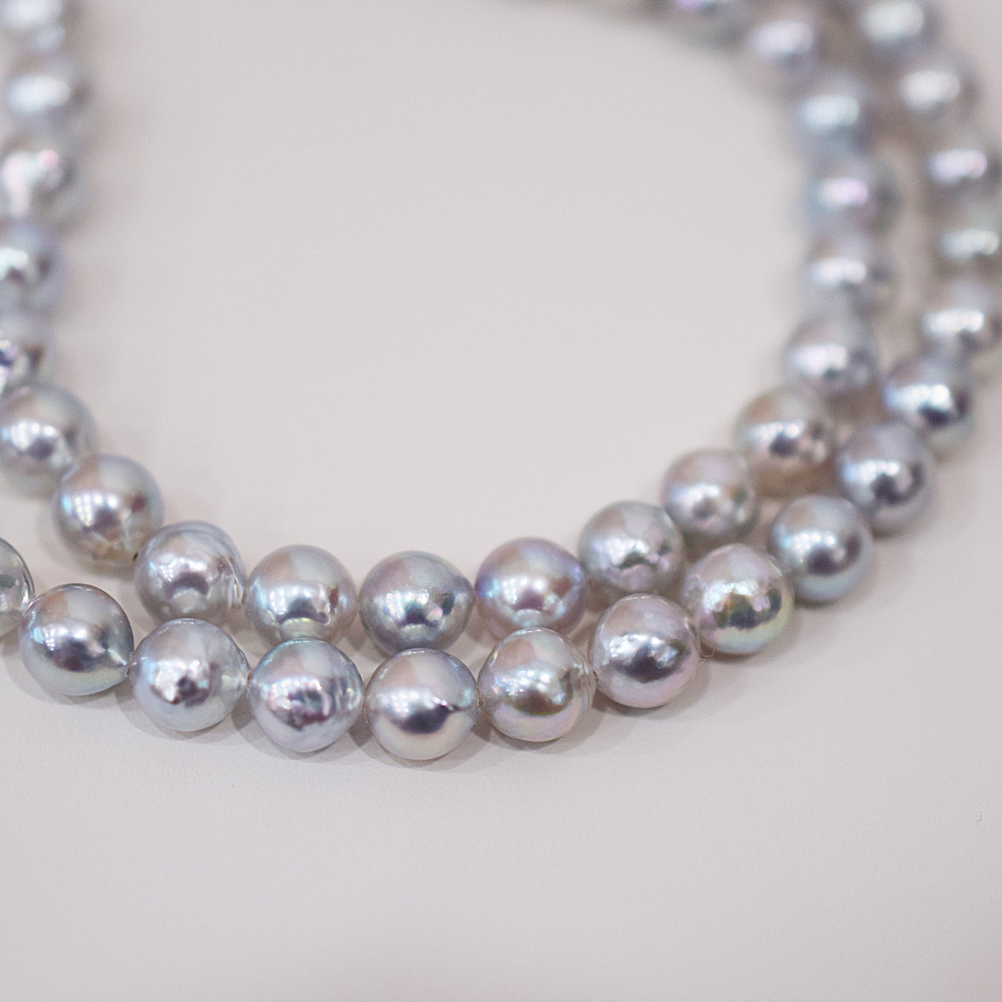 Actual product Necklace Natural color 6mm - 7.5mm Real Akoya Pearl From Japan 16.3inch 41.5cm starand choker reenspearl