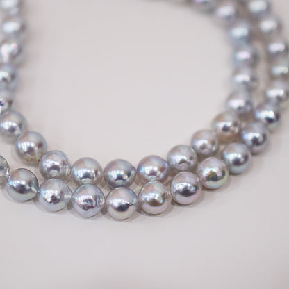 Actual product Necklace Natural color 6mm - 7.5mm Real Akoya Pearl From Japan 16.3inch 41.5cm starand choker reenspearl