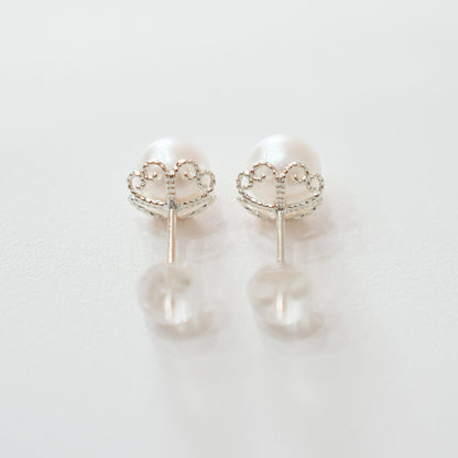 【K18YG / K14WG】Hanadama rank 6mm - 6.5mm Seawater Akoya Pearl White Pink Stud Earring Japan anniversary Japanese Seawater birthday 真珠 あこや 花珠級