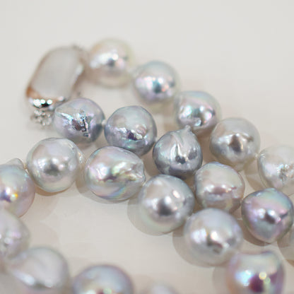 Limited to actual item Necklace Natural color Baroque 9mm - 10mm Akoya Pearl Japan 20.2inch starand choker